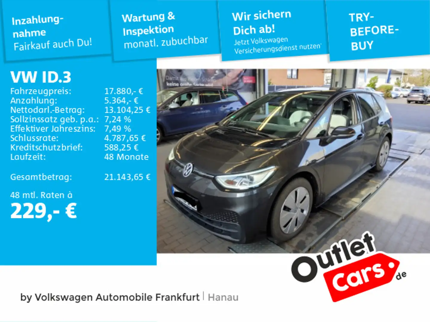 Volkswagen ID.3 Pro Performance Business Navi LED-Matrix-Sc Grau - 1