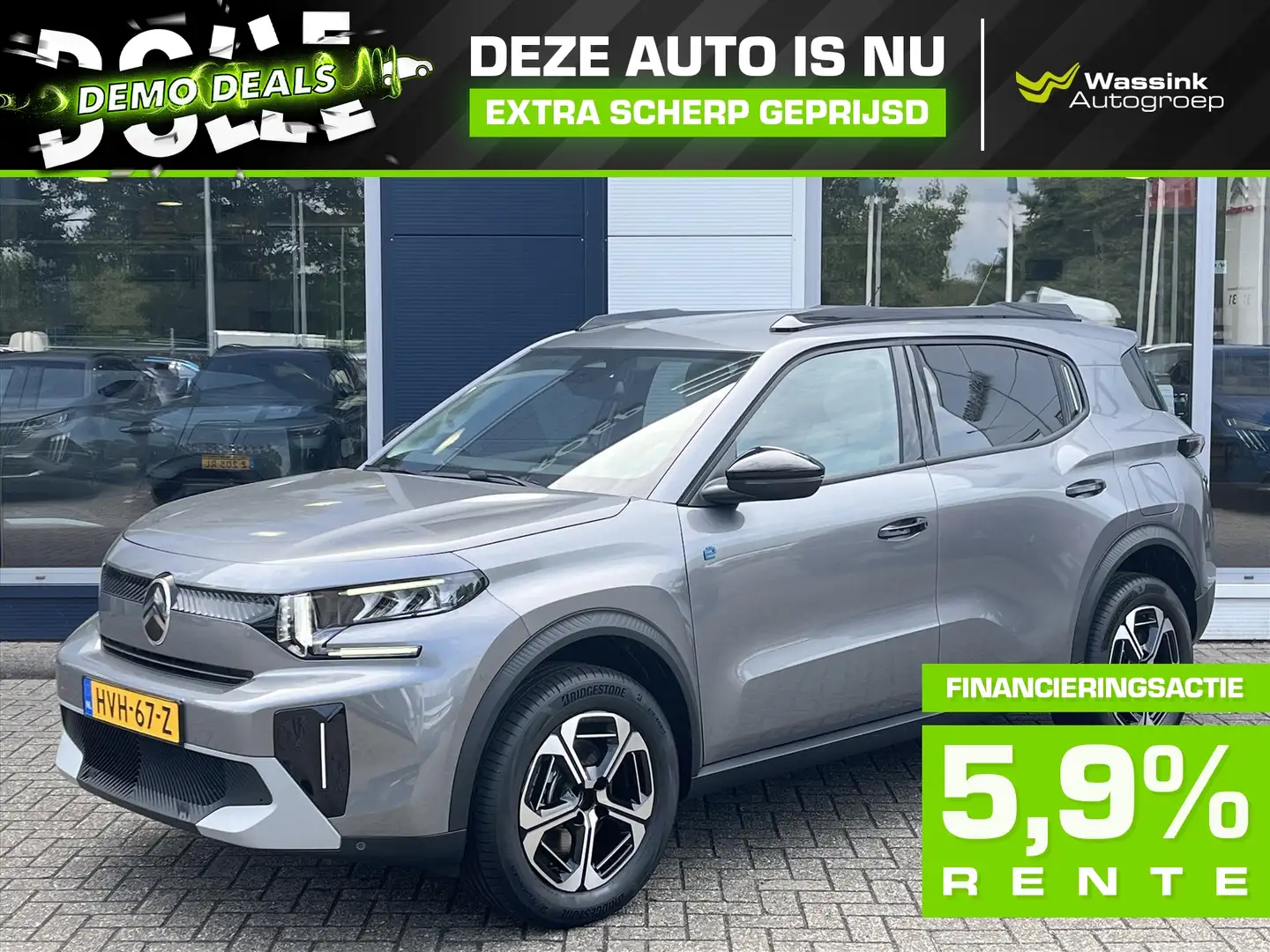 Citroen C3 Aircross E-C3 DEMO DEAL I EV 44kWh 113pk Max | Navigatie | Grau - 1