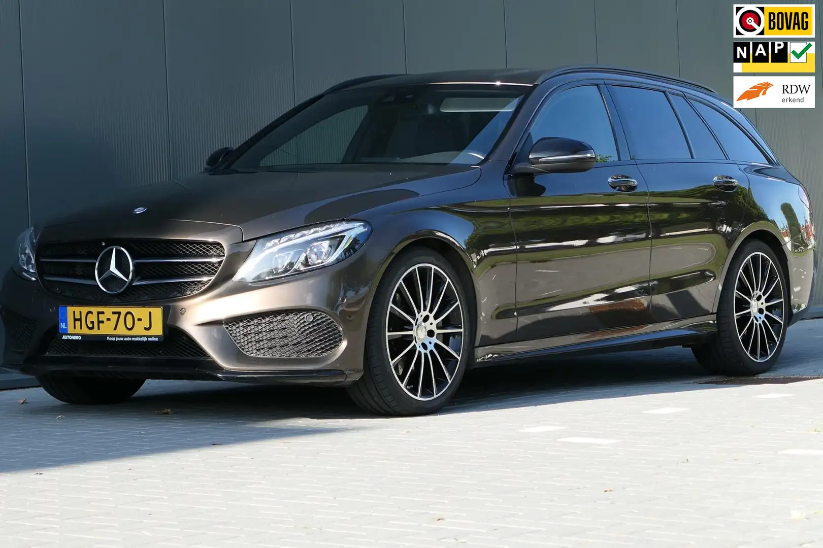 Mercedes-Benz C 250 Estate Prestige AMG Leder Navi LED Cruise Clima Marrón - 1
