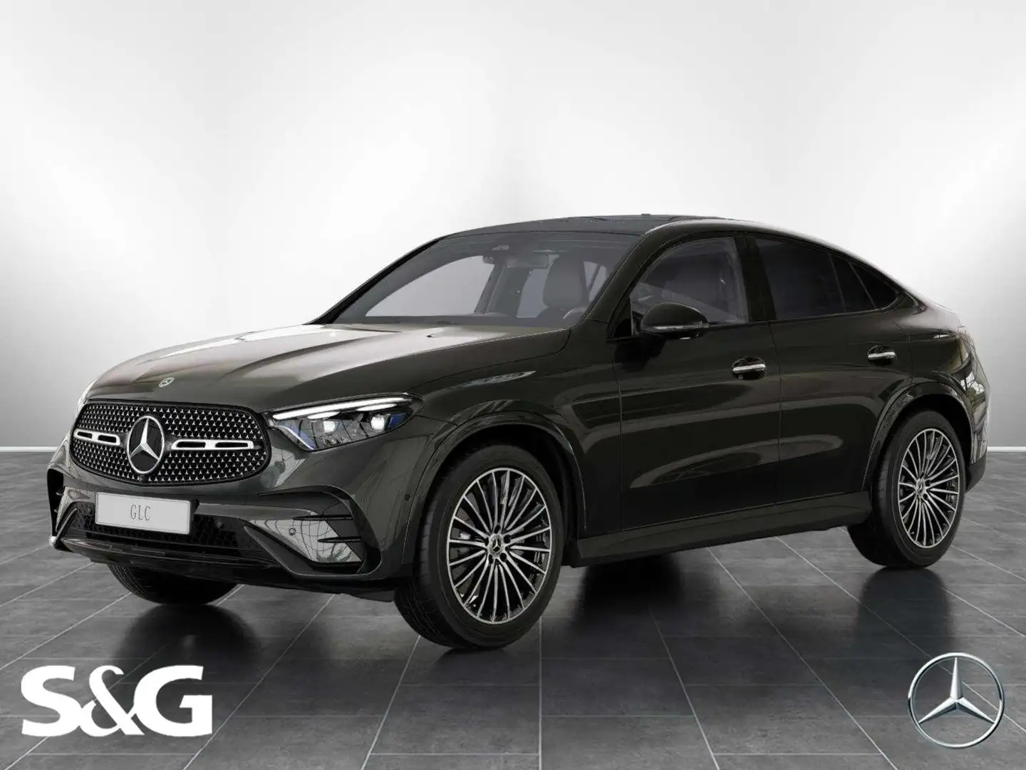 Mercedes-Benz GLC 220 d 4M Coupé AMG MBUX+360+DIG-LED+Pano+AHK Gris - 1
