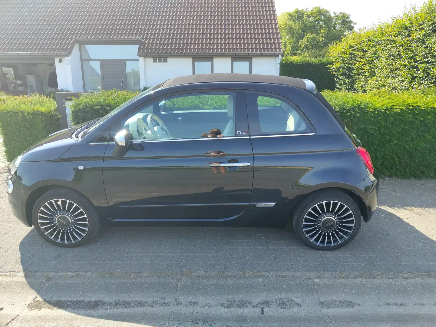 Fiat 500C 500 C 1.2 8V Lounge Zwart - 1