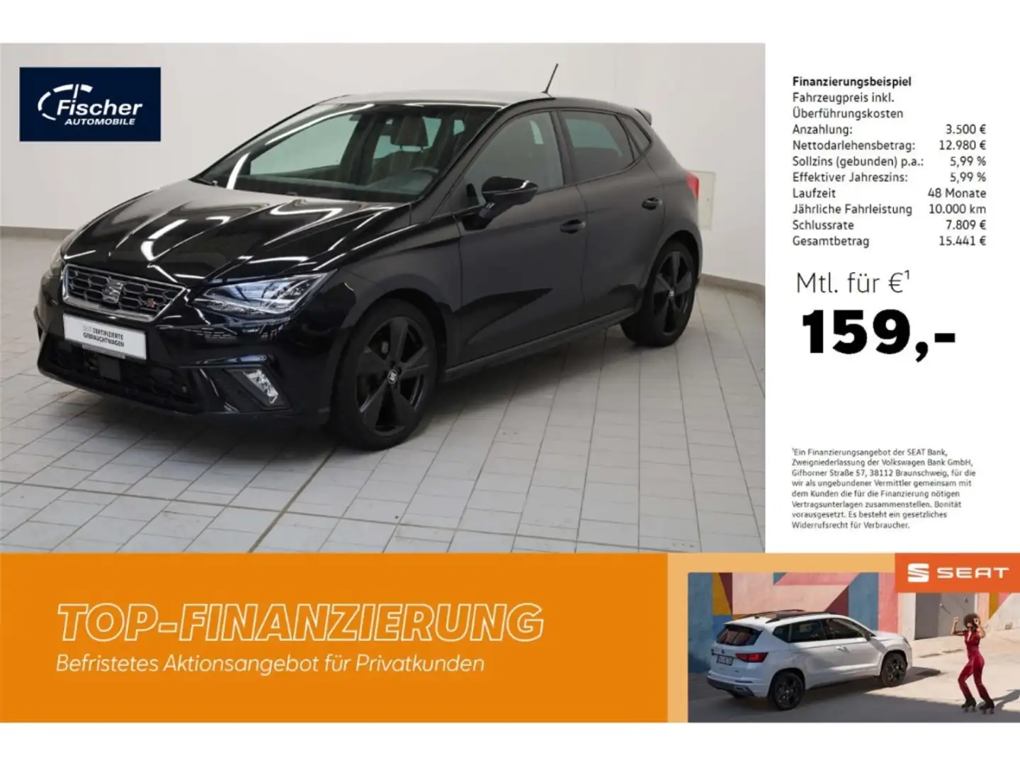 SEAT Ibiza 1.0 TSI FR Black Edition Schwarz - 1