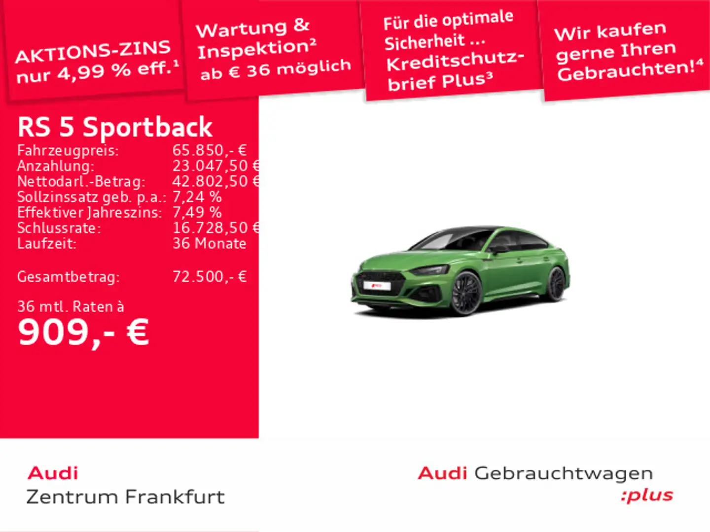 Audi RS5 RS5 Sportback quattro tiptronic Matrix-LED Panor Groen - 1