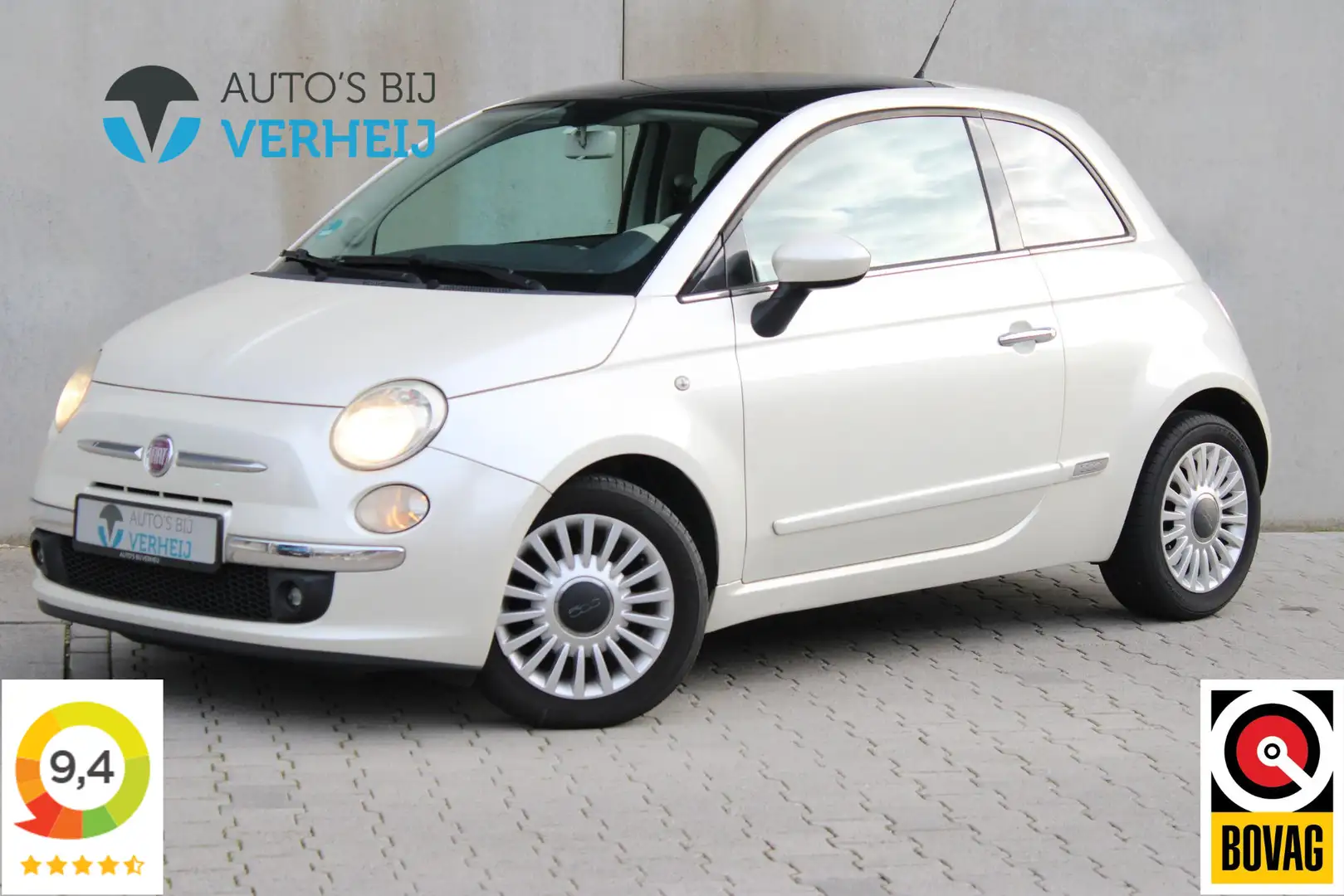 Fiat 500 0.9 TwinAir Lounge / AIRCO / LICHTMETALEN VELGEN / Blanc - 1
