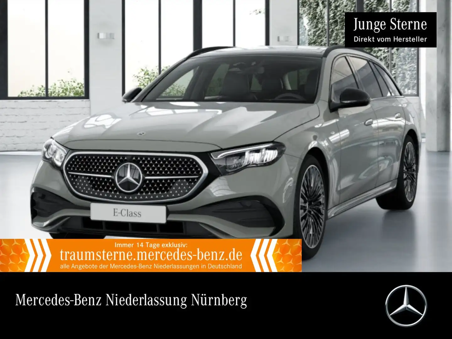 Mercedes-Benz E 300 e T Hybrid AMG Pano Distr. LED AHK Night PTS Grau - 1