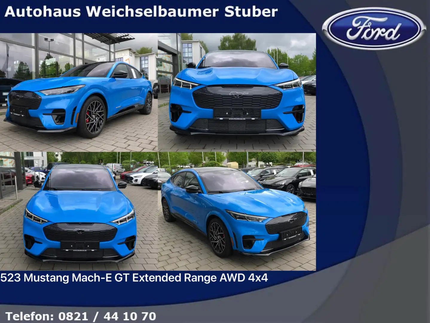 Ford Mustang Mach-E 523 Mustang Mach-E GT Extended Range AWD 4x4 Blau - 1