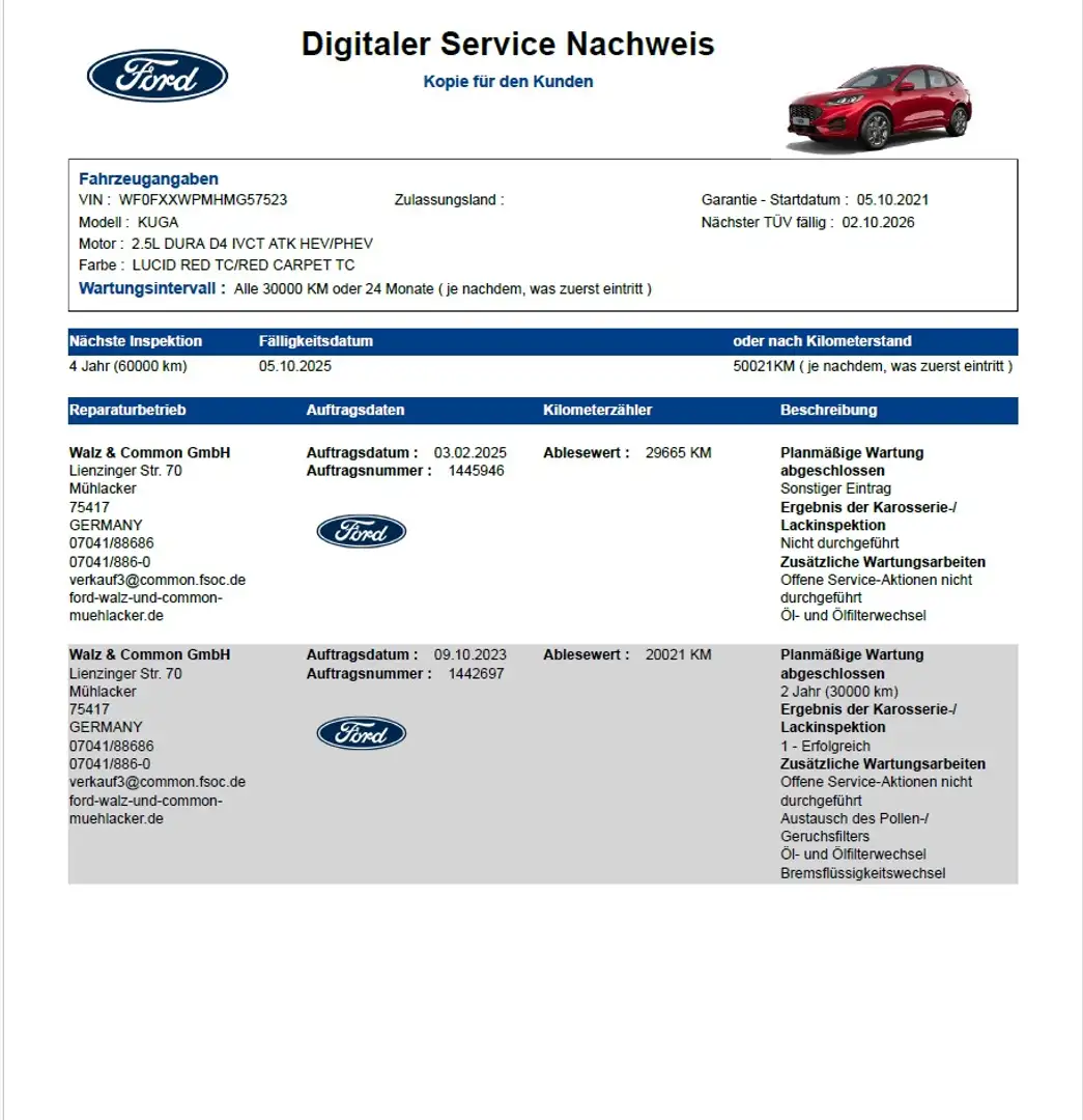 Ford Kuga 2.5 Duratec FHEV ST-Line AHK+Navi+SHZ+Kam. Rot - 2