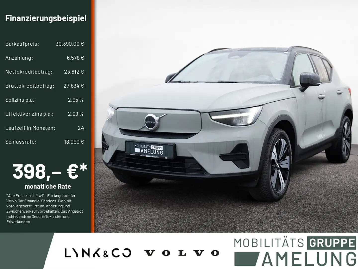 Volvo XC40 Recharge Single Motor Core STANDHZ LED Grün - 1