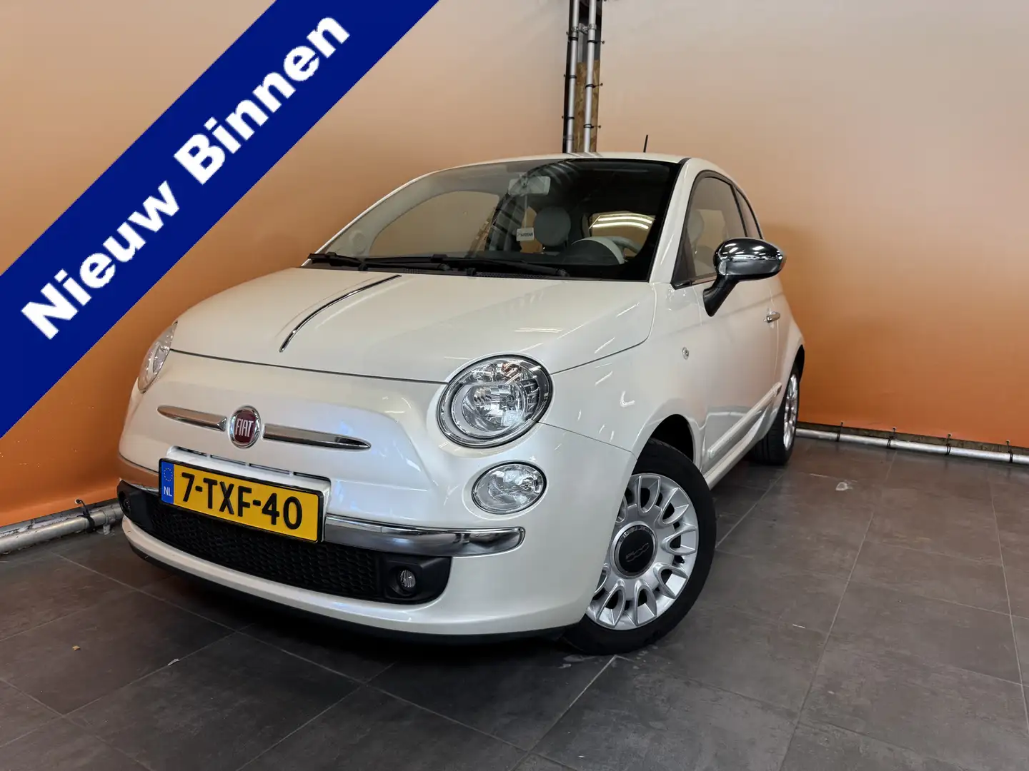Fiat 500 0.9 TwinAir Turbo Easy Edizione Perla 80pk! parelm Wit - 1