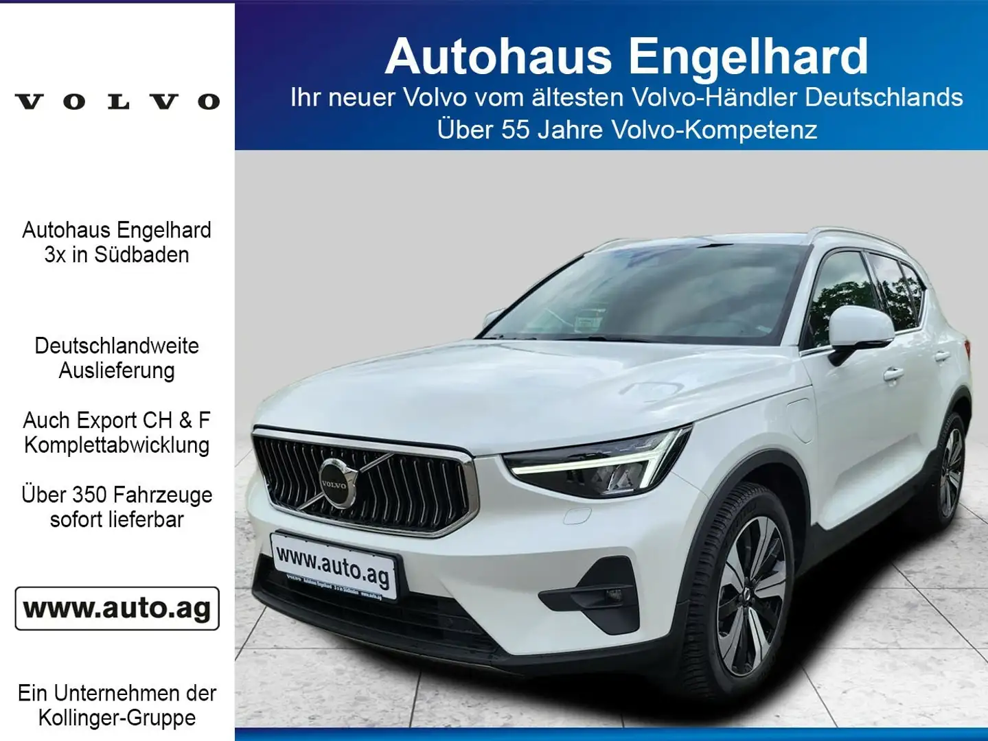 Volvo XC40 T4 PLUG-IN HYBRID AHK SELEKT Blanco - 1