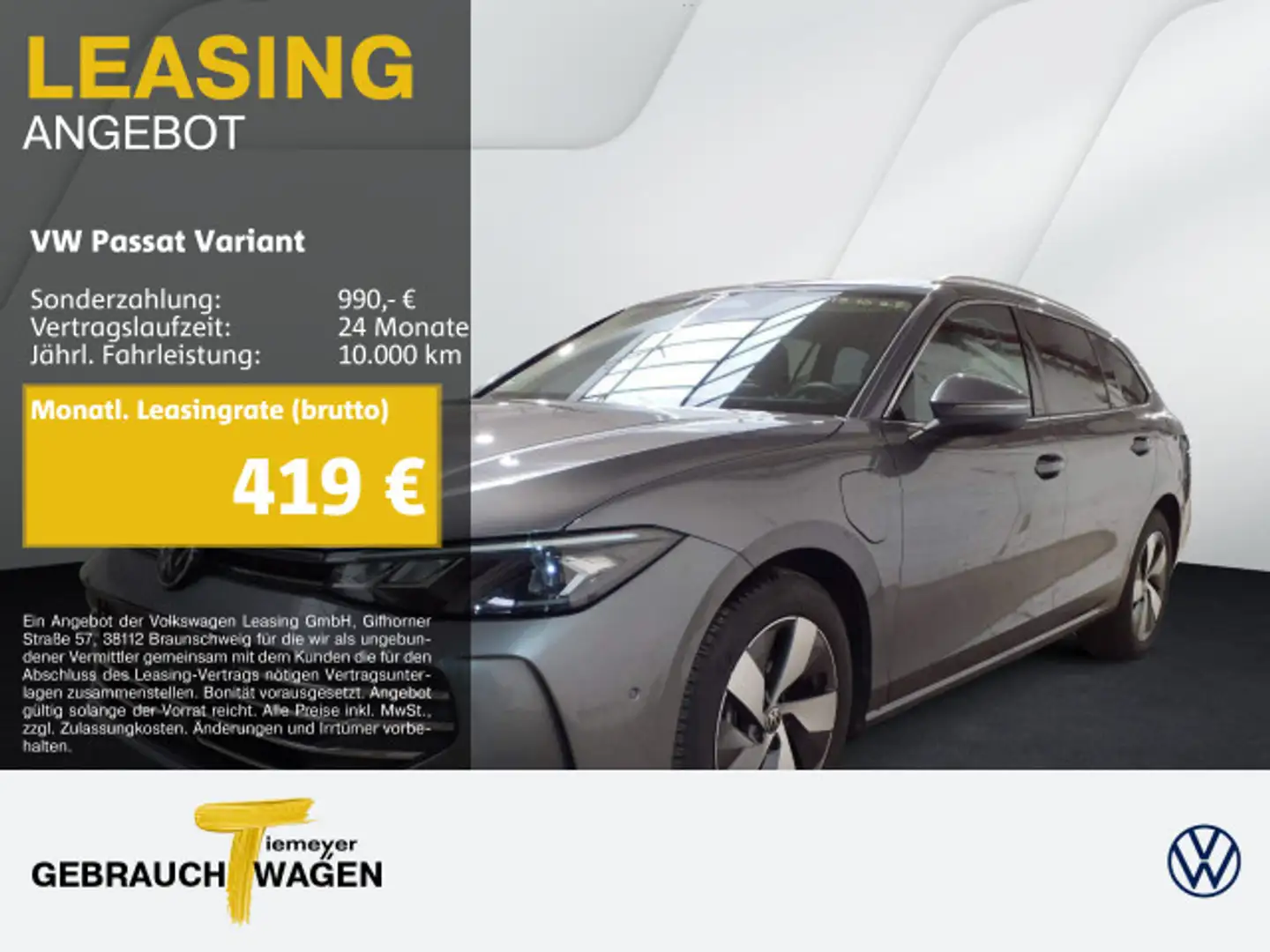 Volkswagen Passat Variant eHybrid BUSINESS HuD AHK LM17 beh Grau - 1