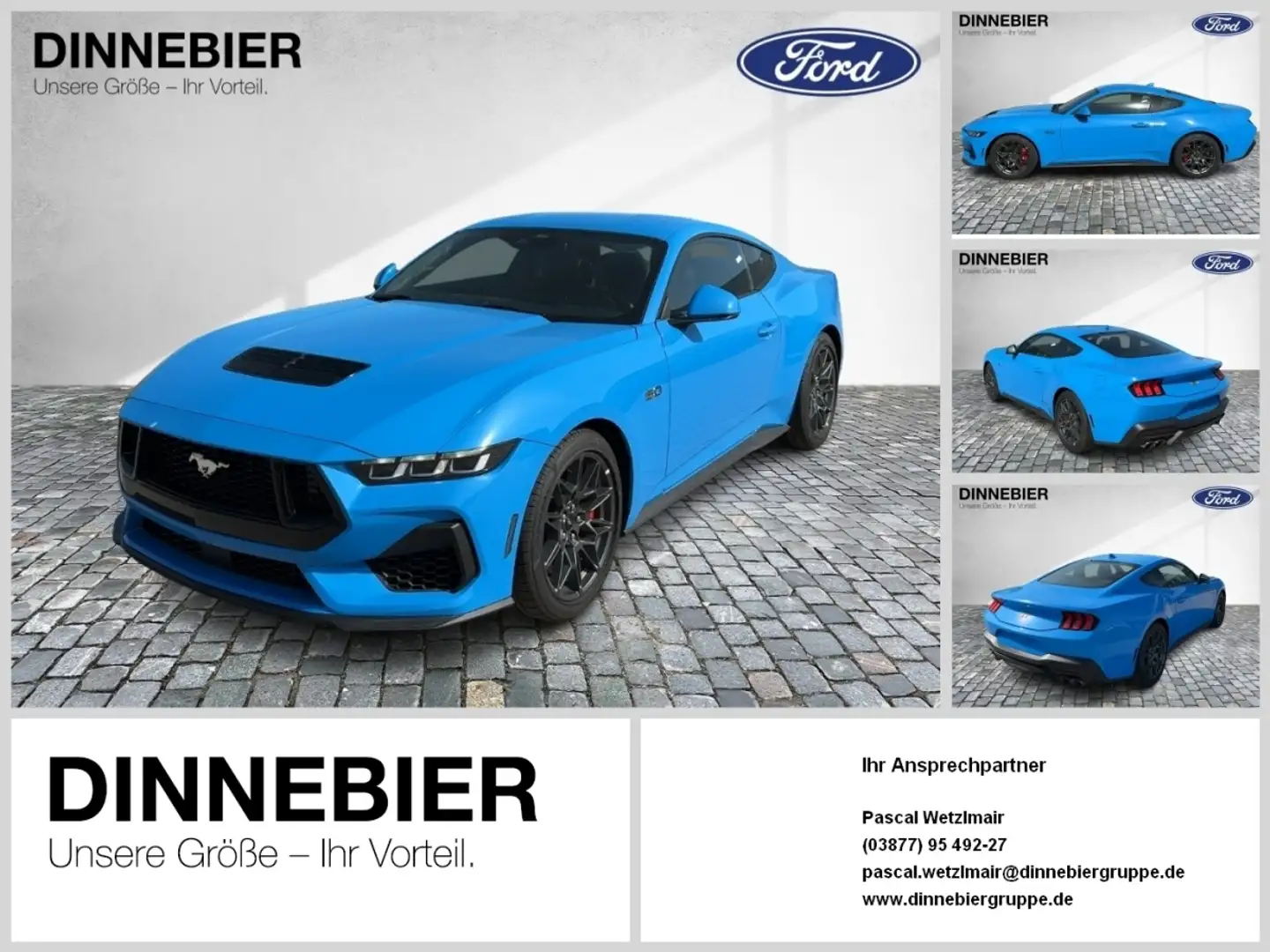 Ford Mustang GT FASTBACK COUPE 5.0 LED+Kamera+Navi Blau - 1