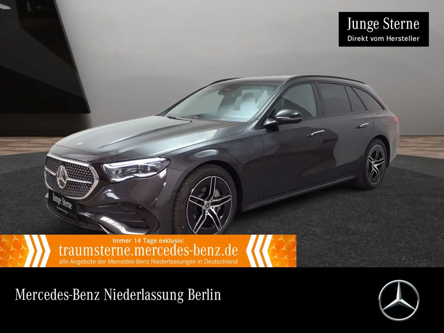 Mercedes-Benz E 300 de T AMG 360° Burmester Distr. AHK Night PTS Gris - 1
