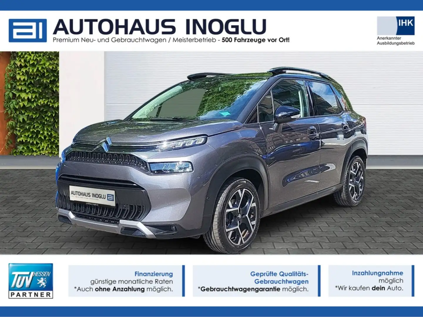 Citroen C3 Aircross 1.2 PureTech Shine Pack AT Navi+R-Kam+ Grau - 1
