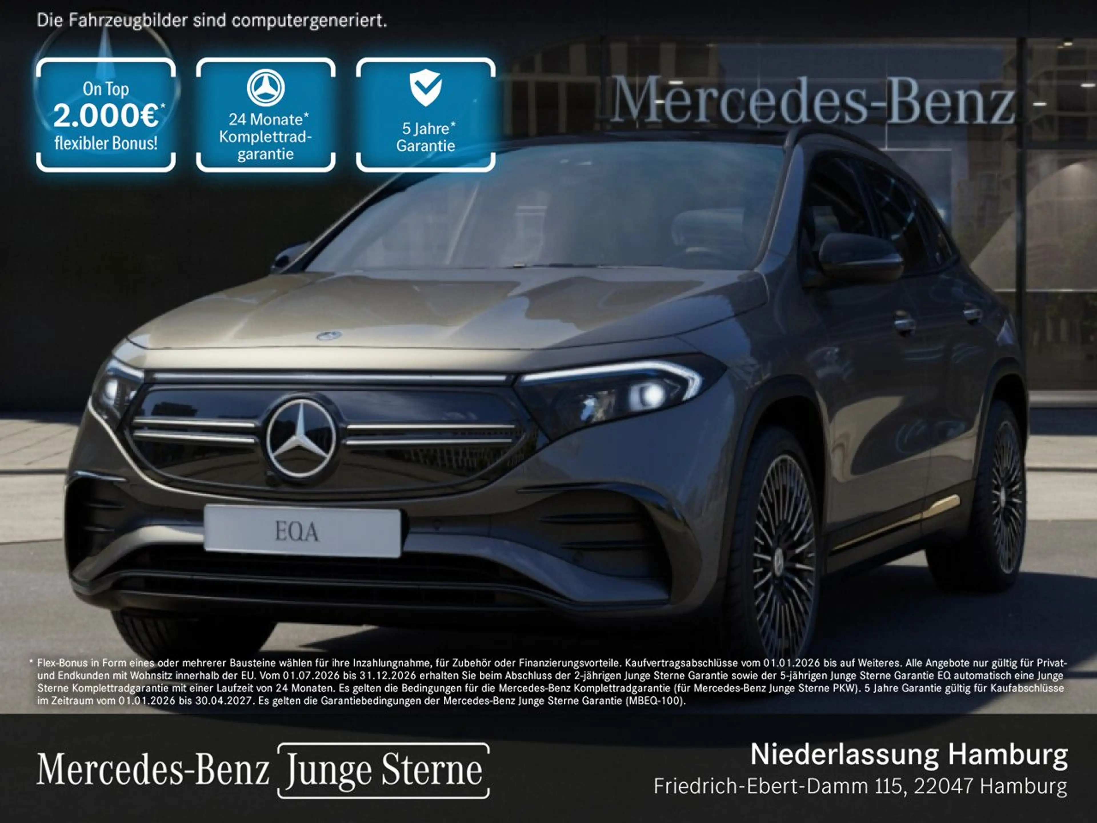 Mercedes-Benz EQA 250 AMG+NIGHT+20"+PLUS-PAKET+PANO+KAMERA+HUD