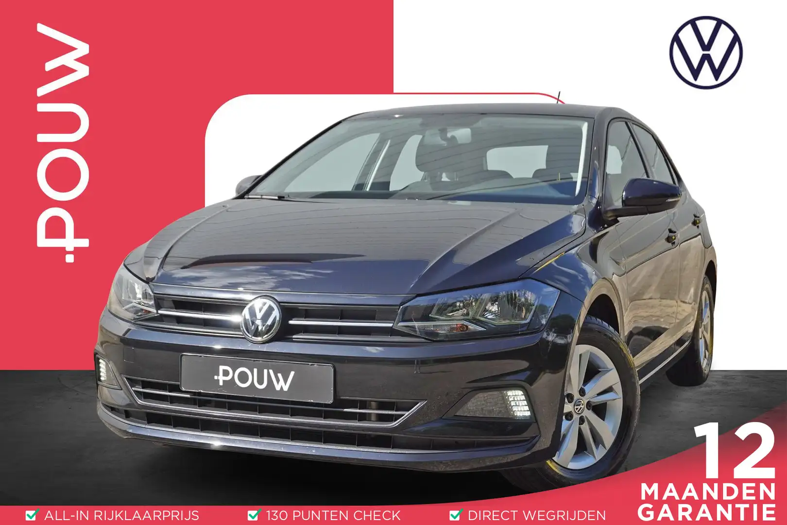 Volkswagen Polo 1.0 TSI 95pk Comfortline | Apple Carplay & Android Zwart - 1