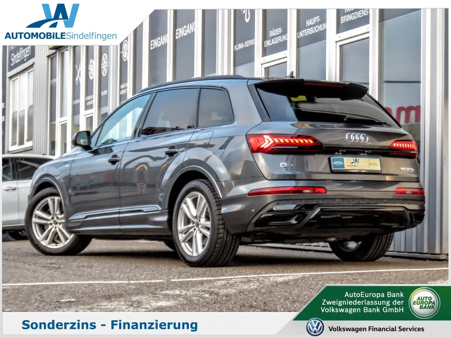 Audi Q7 55TFSIe quattro S line MATRIX PANO 360° B&O Gris - 2
