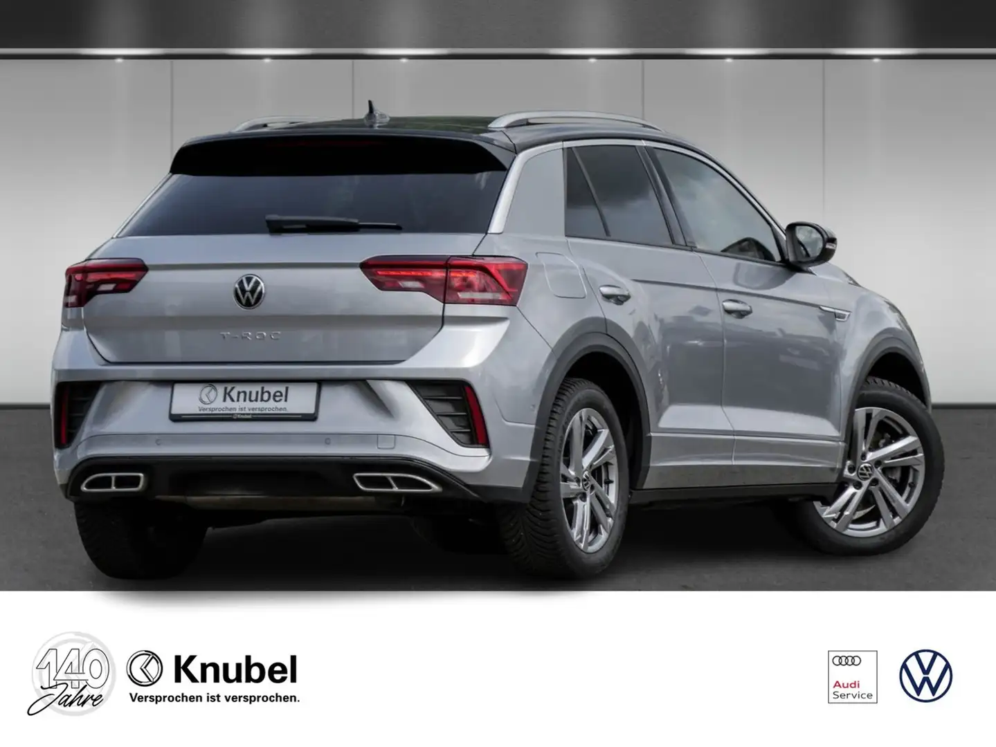 Volkswagen T-Roc R-Line 2.0 TDI DSG LED+ Navi AHK ACC ParkAss. Silber - 2