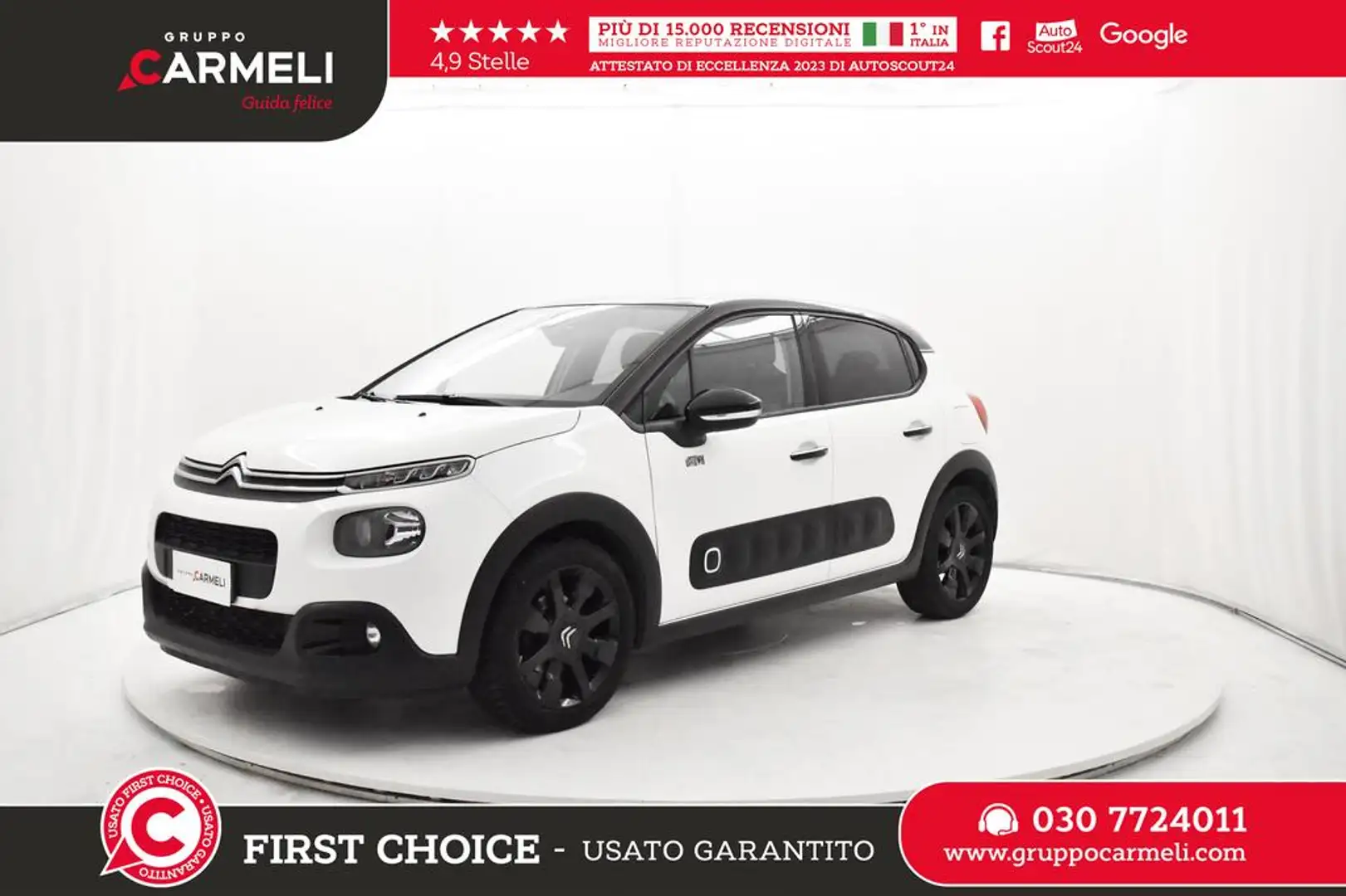 Citroen C3 1.2 puretech UpTown s&s 82cv Weiß - 1