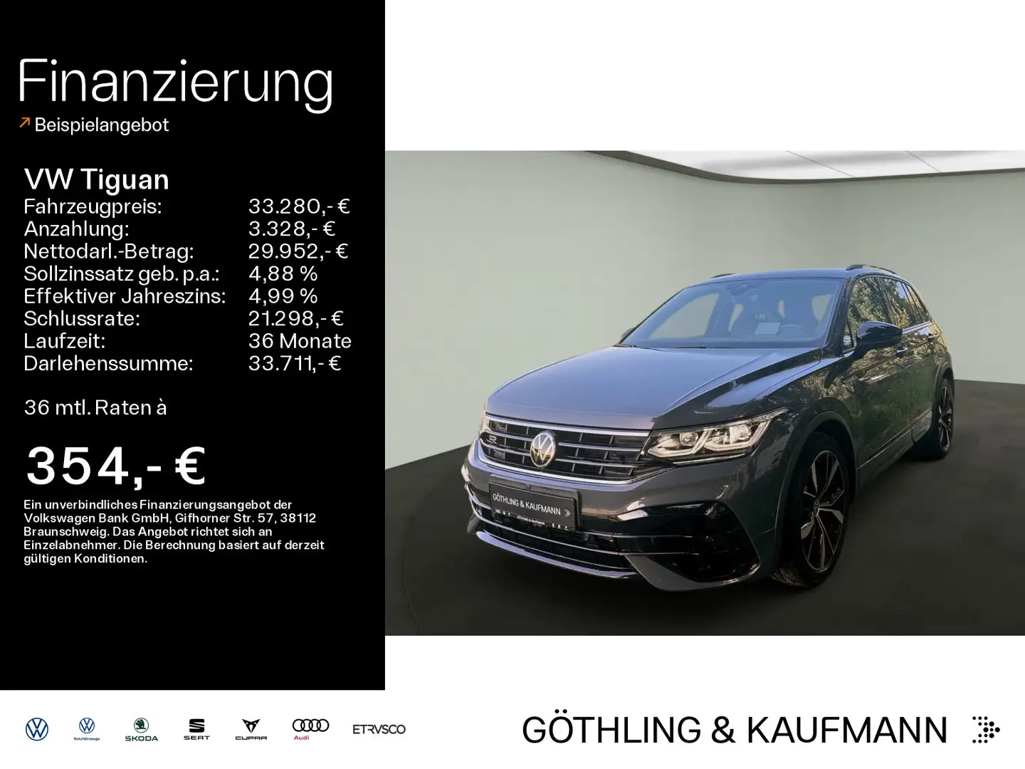Volkswagen Tiguan R 2.0 TSI DSG*Matrix*AHK*H&K*BlackStyle*H Gris - 1