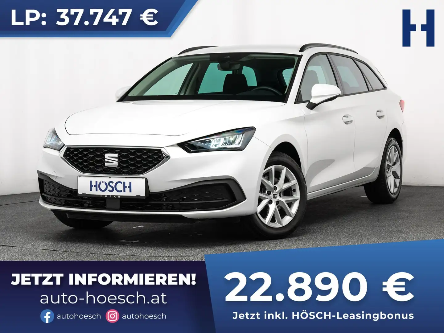 SEAT Leon SP Kombi 1,0 eTSI Style Aut. EXTRAS WIE NEU Blanco - 1