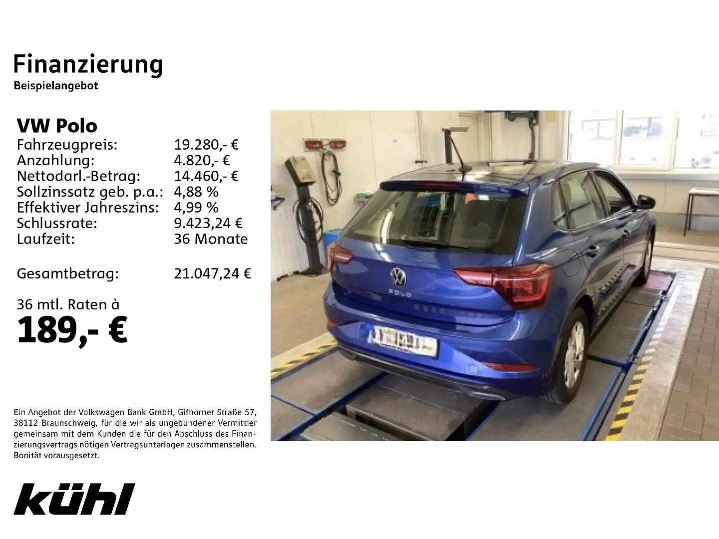 Volkswagen Polo 6 VI 1.0 TSI DSG Style Navi/AppConnect/ DAB Blau - 2