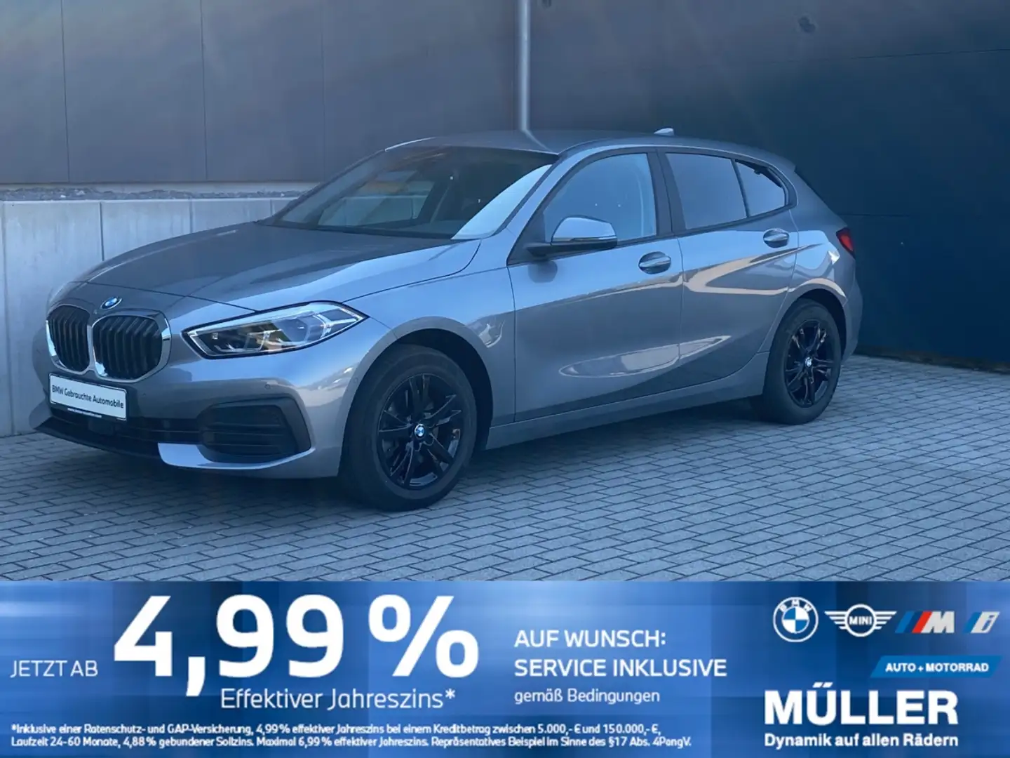 BMW 118 i DKG AHK/LHZ/LED+/hk/ACC+/PRIVACY/K-ZUG/SH  DKG A Gris - 1