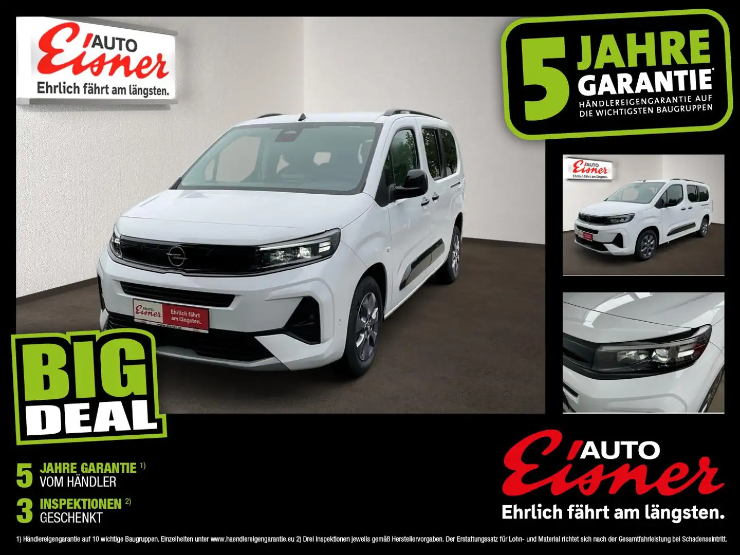 Opel Combo Life E 1.5 CDTI GS XL 2xKlima DynLicht LM Weiß - 1