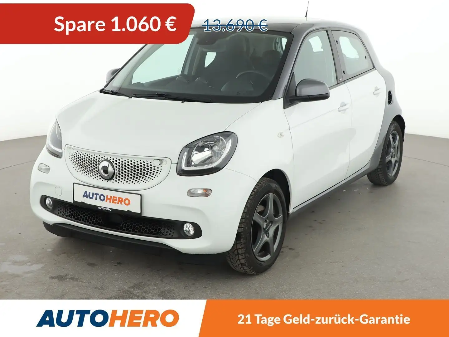 smart forFour 0.9 Turbo Prime Aut.*NAVI*CAM*SHZ*ALU*TEMPO* Weiß - 1