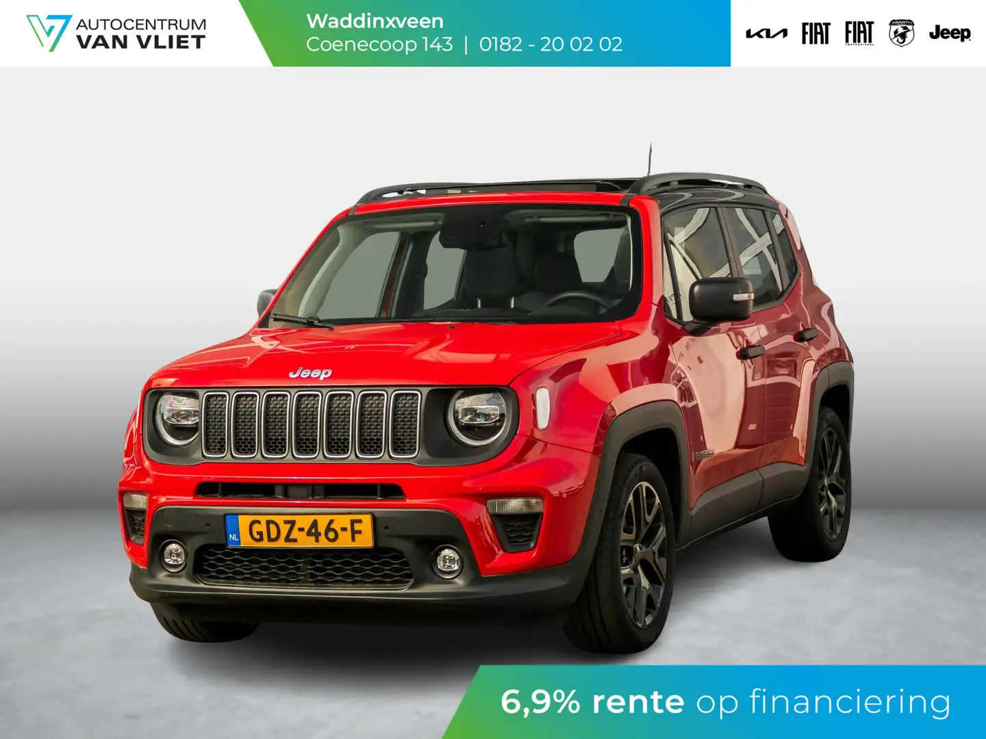 Jeep Renegade 1.5T e-Hybrid Summit | Leder | Schuif/Kanteldak | Rood - 1
