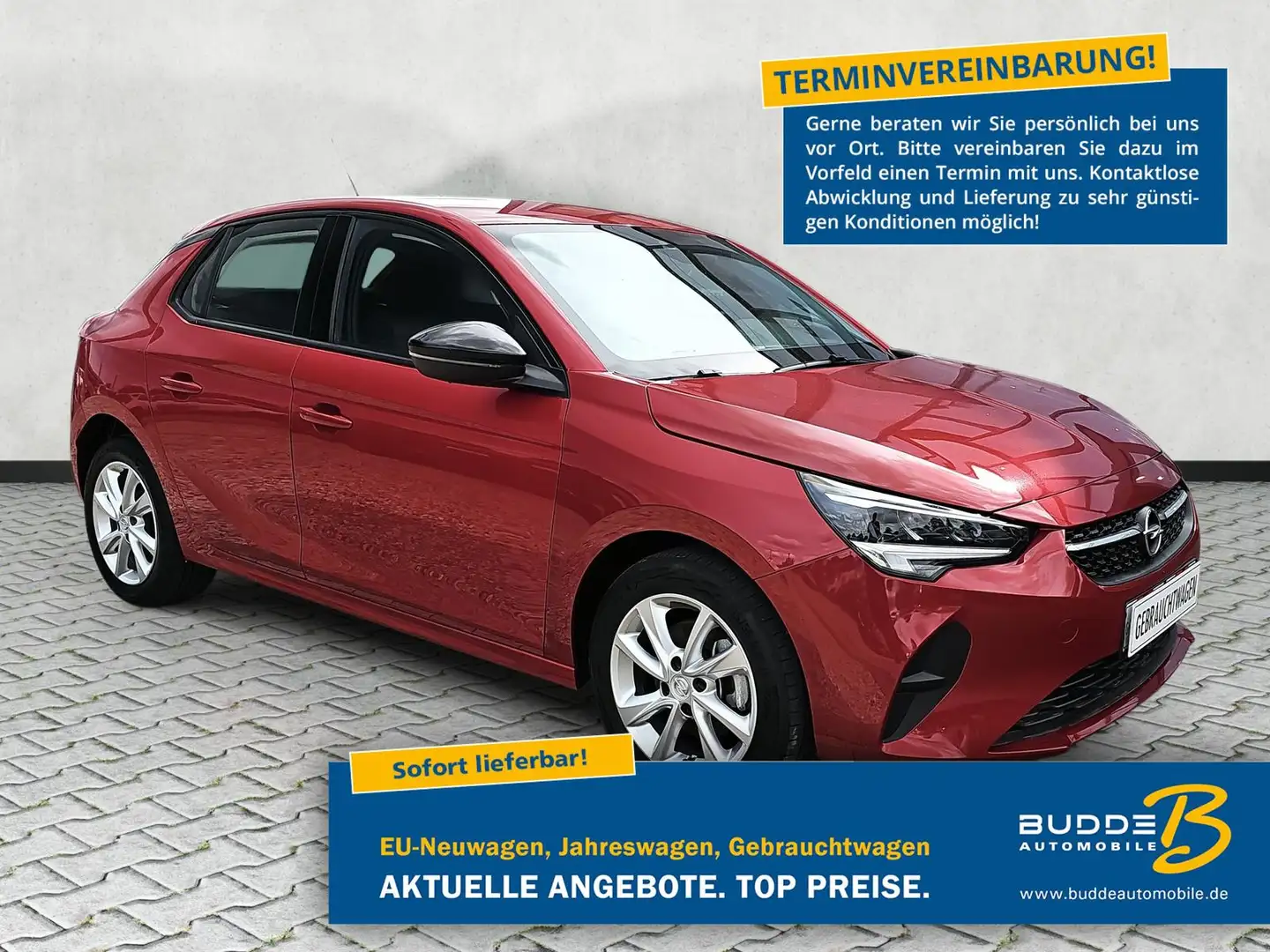 Opel Corsa 1.2T Elegance 5türig Navi / PDChinten Rood - 1