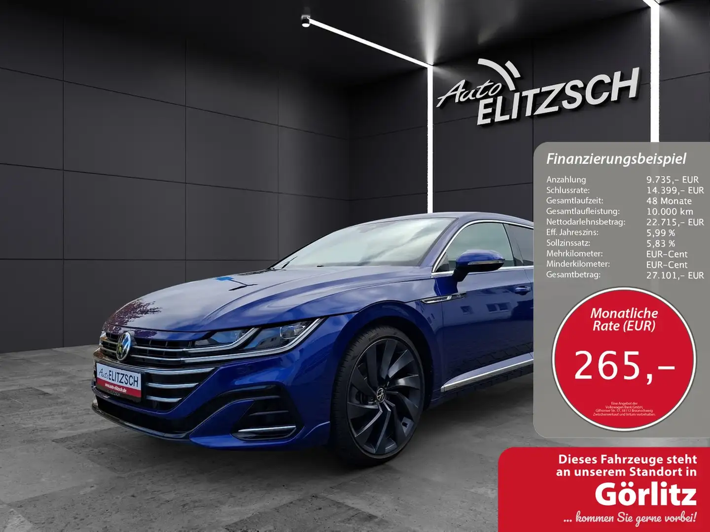 Volkswagen Arteon SB TSI R-Line DSG LED Navi ACC PDC SH 20" Blau - 1