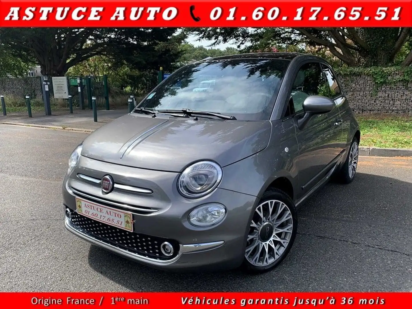 Fiat 500 1.0 70CH BSG S\u0026S STAR Gris - 1
