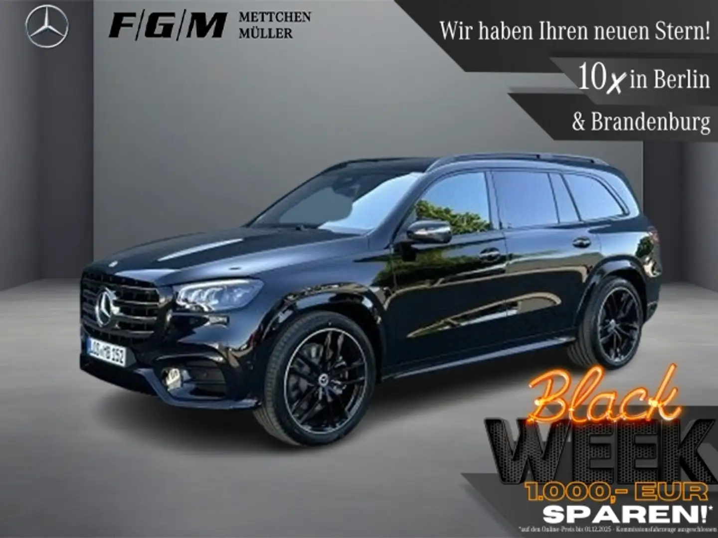 Mercedes-Benz GLS 450 d AMG-Line Burm|Standhz.|MBeam|S-Dach|TWA Schwarz - 1