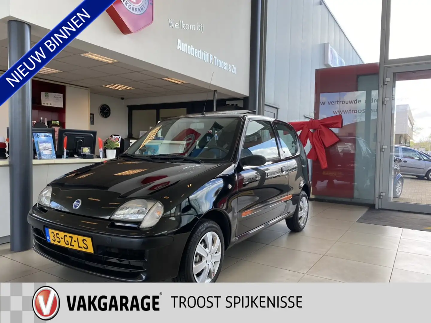 Fiat Seicento 1.1 S,5Zits,Schuifkanteldak,Aux Aansluiting Zwart - 1