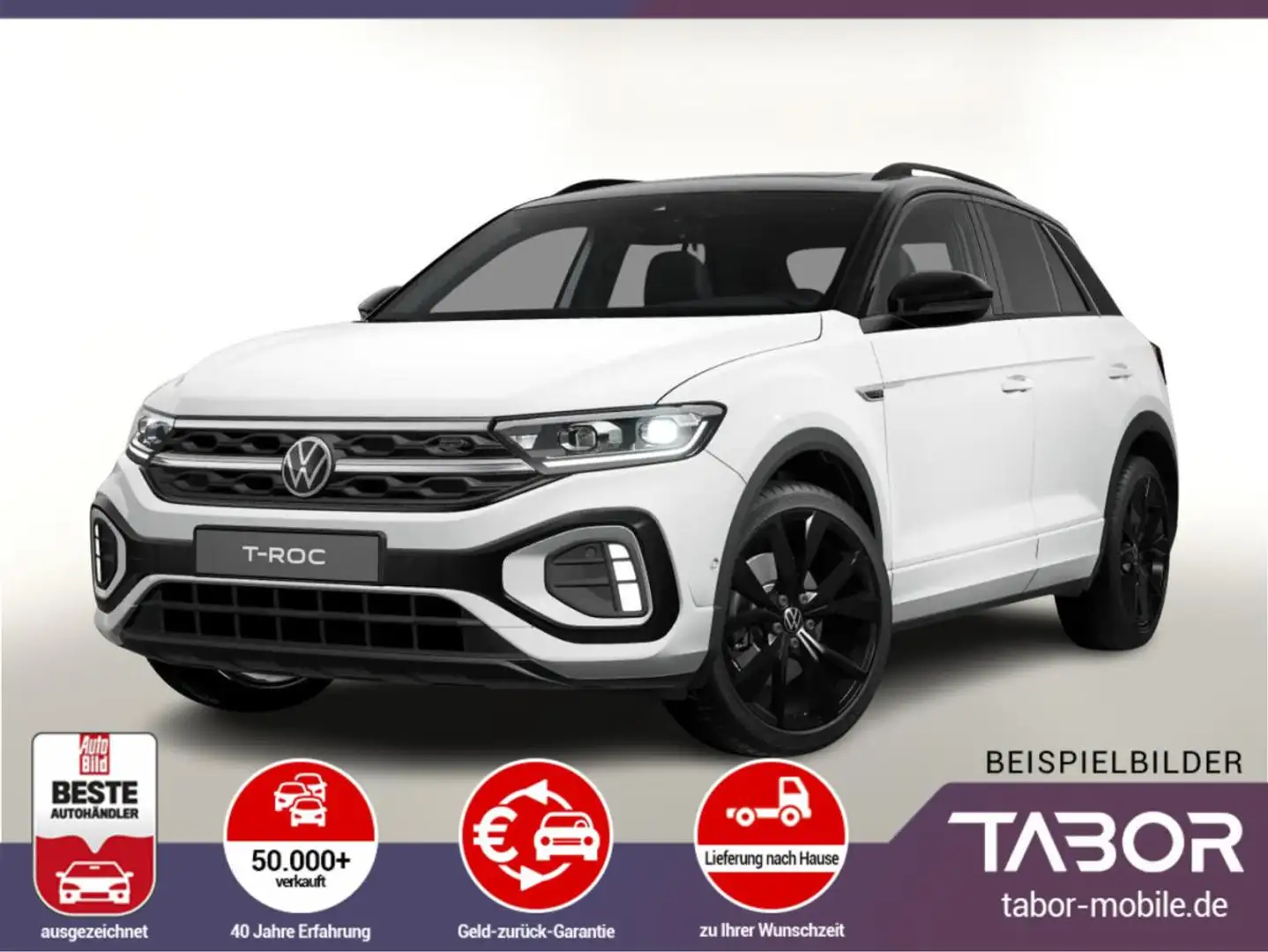 Volkswagen T-Roc 1.5 TSI 150 DSG R-Line Pano BlackP AHK eHK Weiß - 1