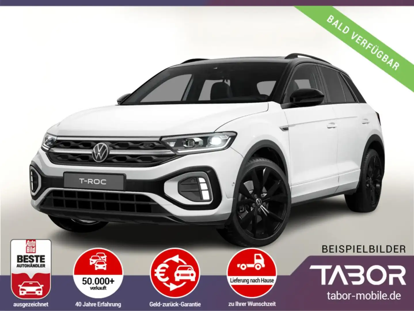 Volkswagen T-Roc 1.5 TSI 150 DSG R-Line Pano BlackP AHK eHK Weiß - 1