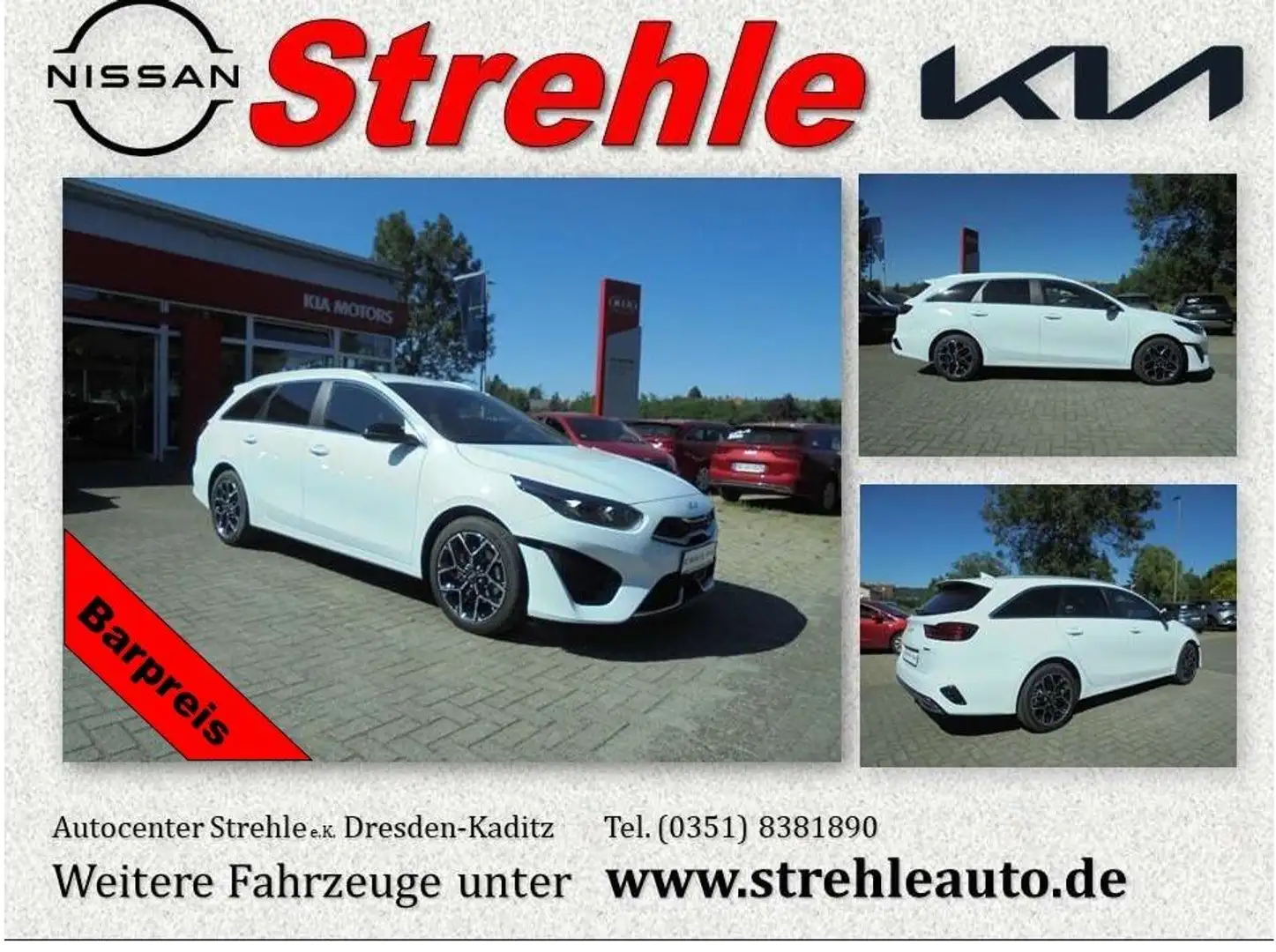 Kia Ceed SW / cee'd SW 1.5 T-GDI DCT7 GT Line Blanc - 1