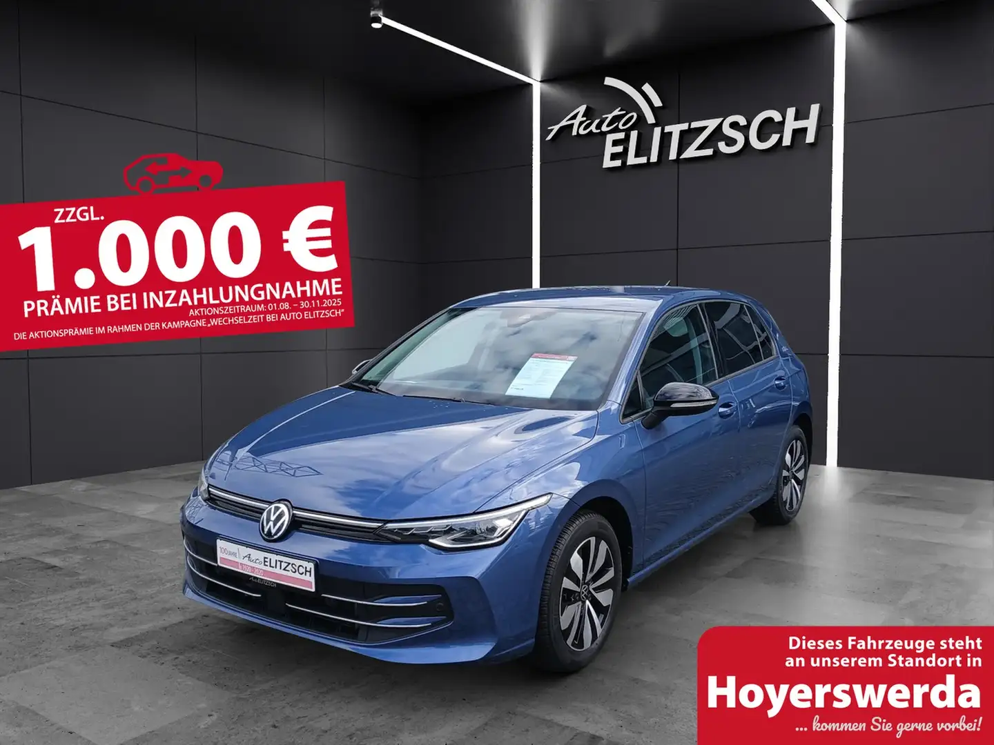Volkswagen Golf VIII eTSI Goal DSG LED AHK Navi AID ACC RFK SH Blau - 1