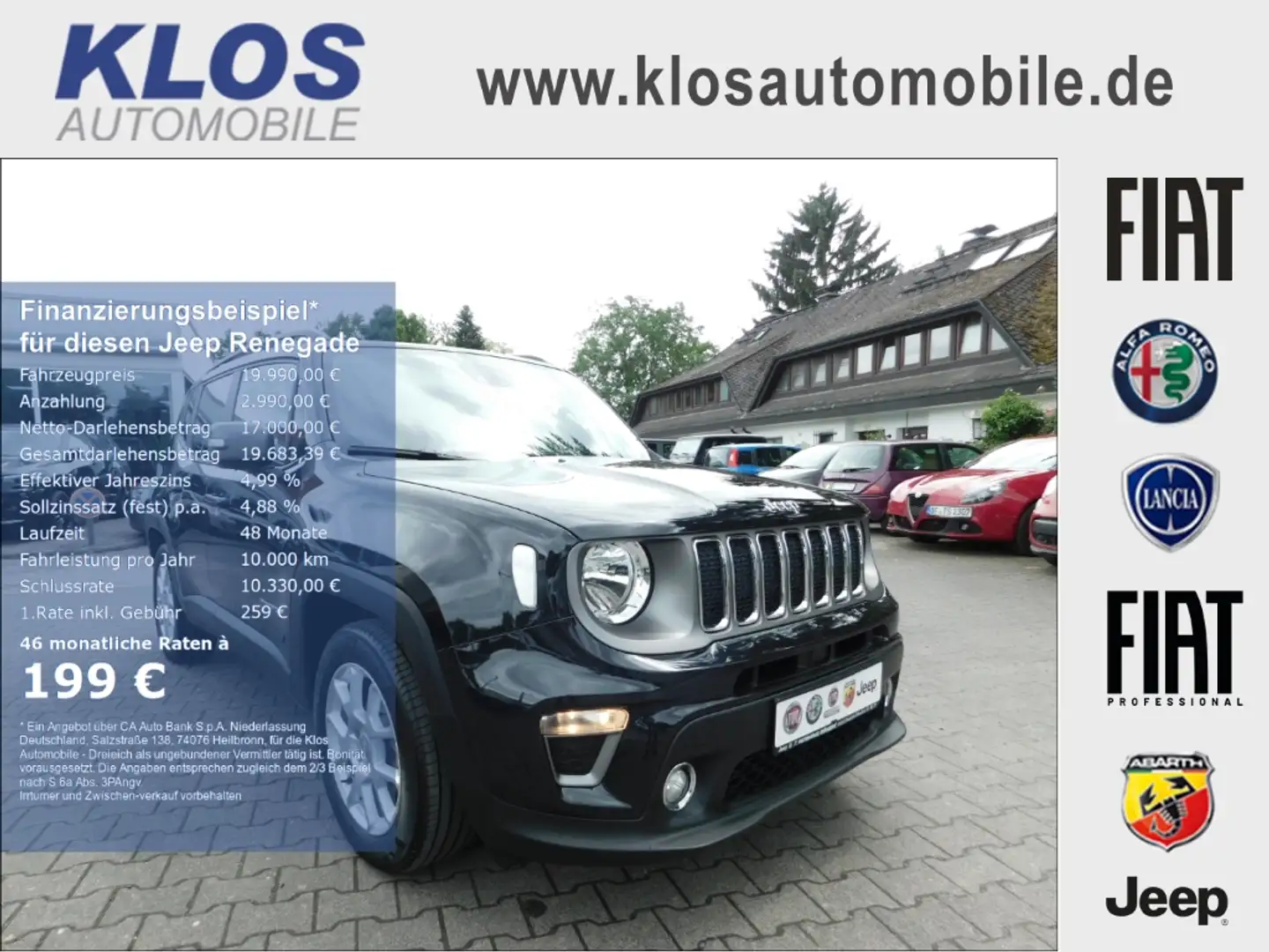 Jeep Renegade LIMITED 1.0 T-GDI CARPLAY PDC SHZ WINTERPAKET Fekete - 1