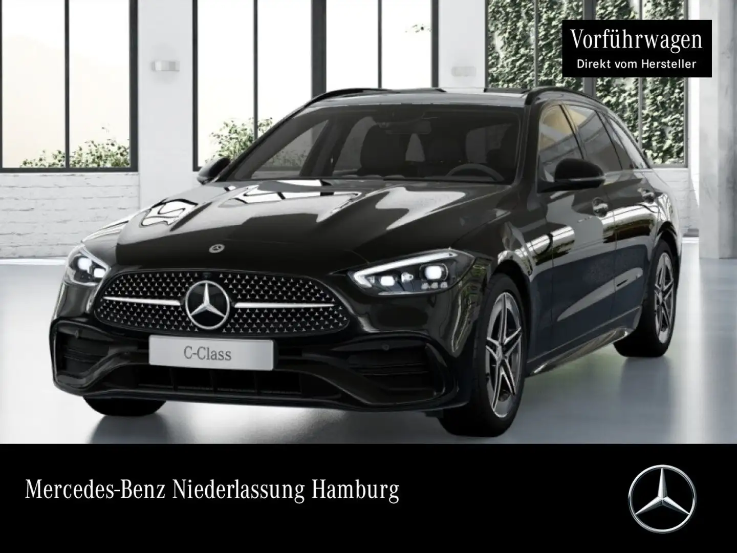 Mercedes-Benz C 220 d T AMG+NIGHT+PANO+360+AHK+TOTW+KEYLESS+9G Schwarz - 1