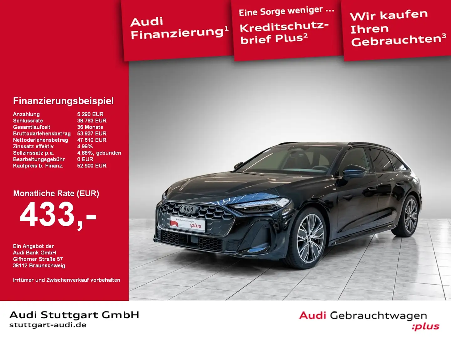Audi A5 Avant S line TFSI 150 kW S tronic Tech plus Schwarz - 1