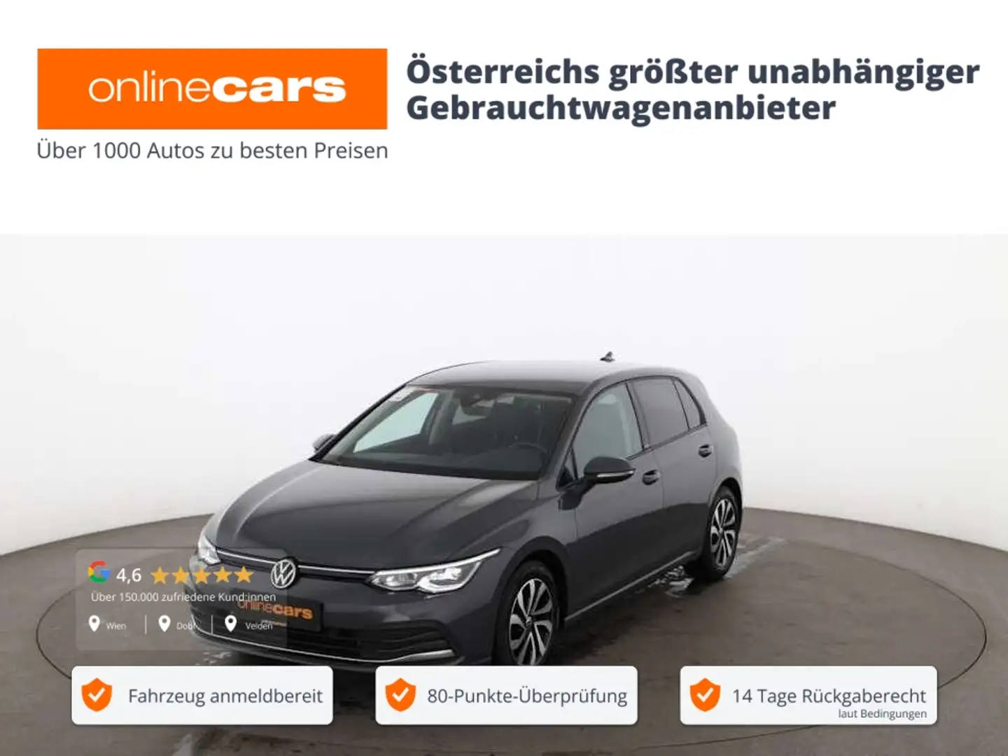 Volkswagen Golf VIII 1.5 TSI Active LED AHK NAVI RADAR R-CAM Grau - 1