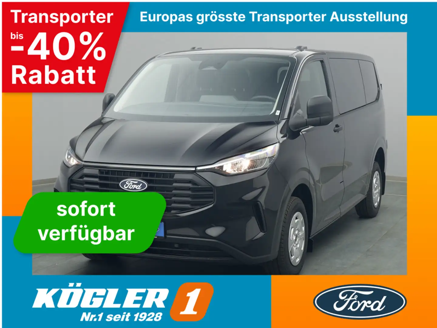 Ford Transit Custom Kombi 320 Trend Aut./Navi Nero - 1