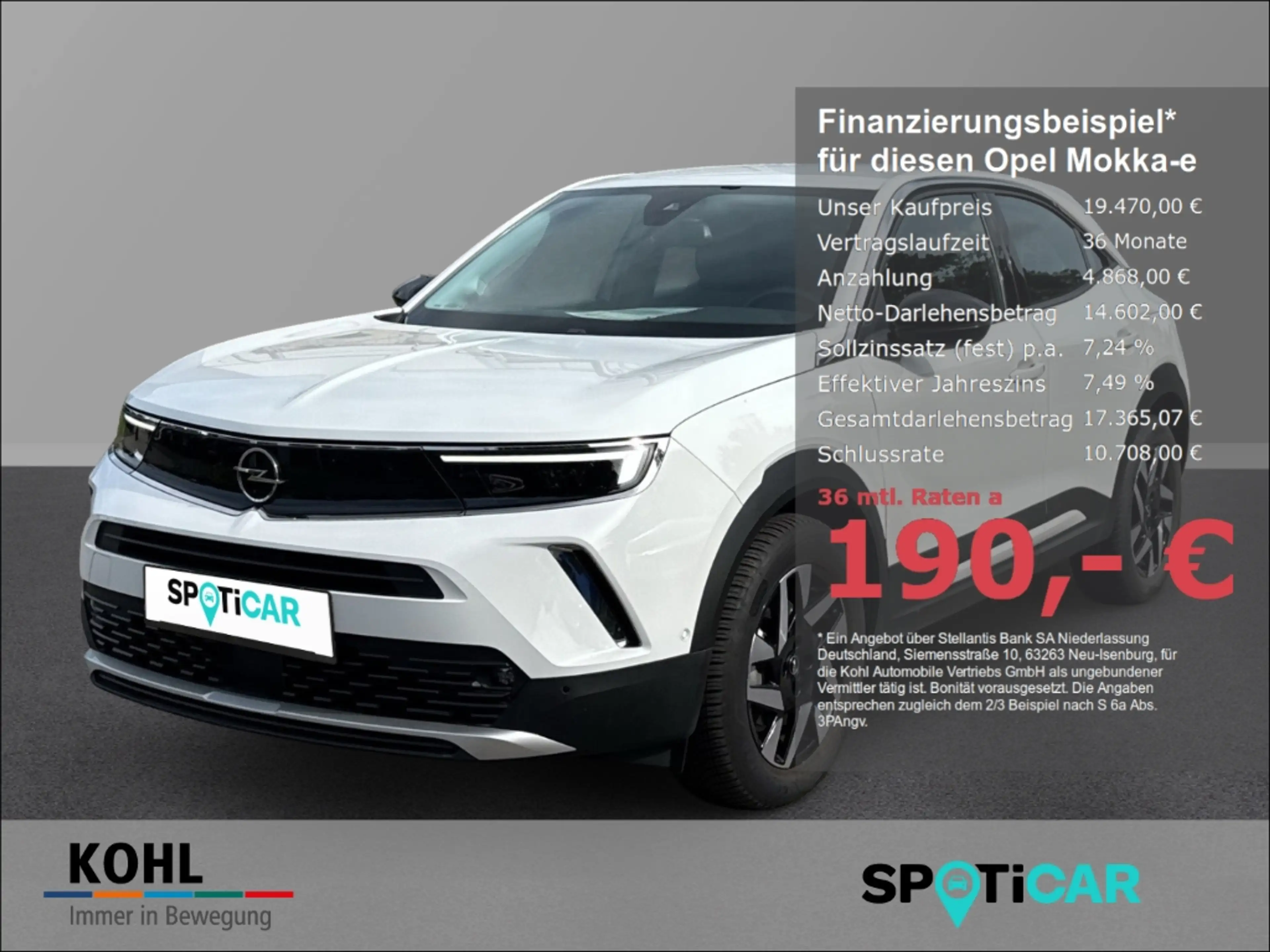 Opel Mokka-E Elegance 136PS Rückfahrkam. PDC Spurhalteass. Fern