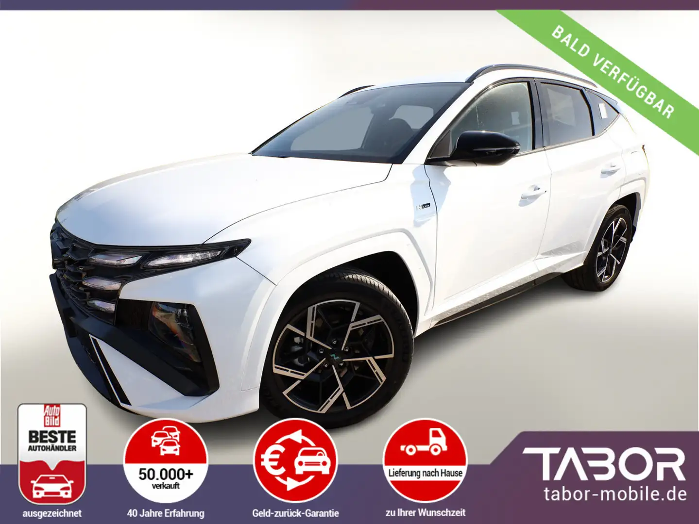 Hyundai TUCSON 1.6 T-GDI 160 N-Line Facelift Nav eHK PDC Weiß - 1
