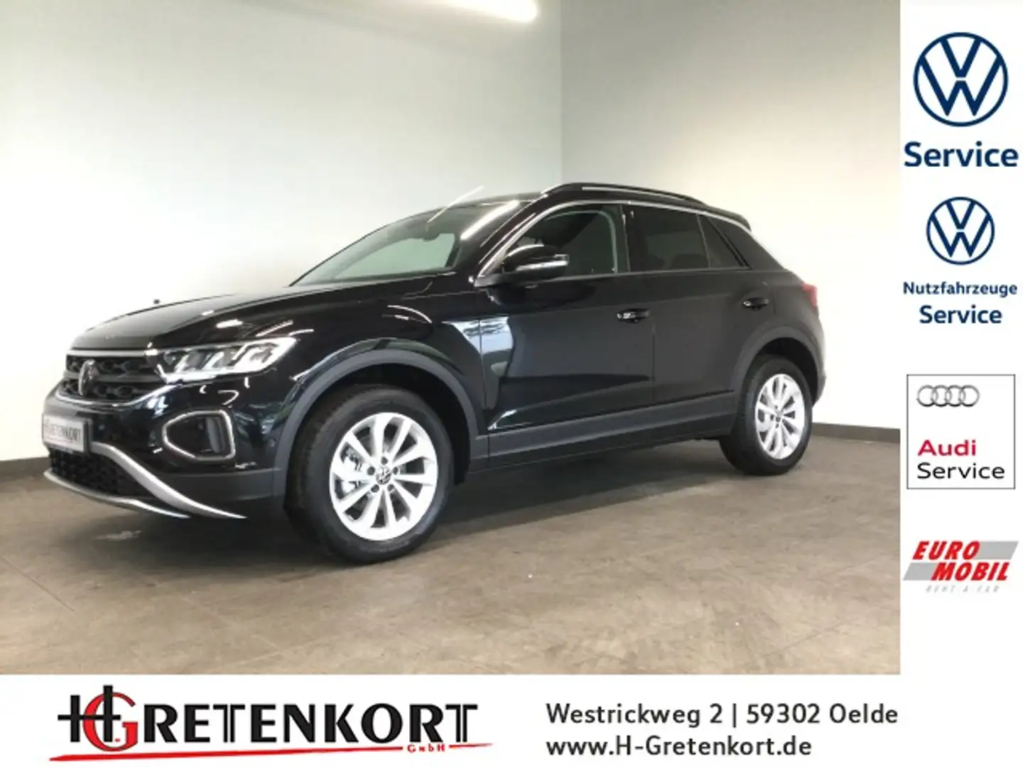 Volkswagen T-Roc 1.5 TSI DSG Life AHK Kamera Kessy LED ACC Klima Noir - 1