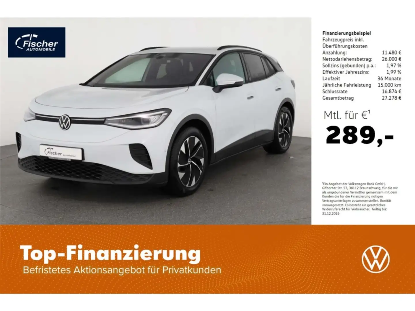 Volkswagen ID.4 Pro 77 kWh AHK/Matrix/NAV/RFK/Keyless/PDC Blanc - 1
