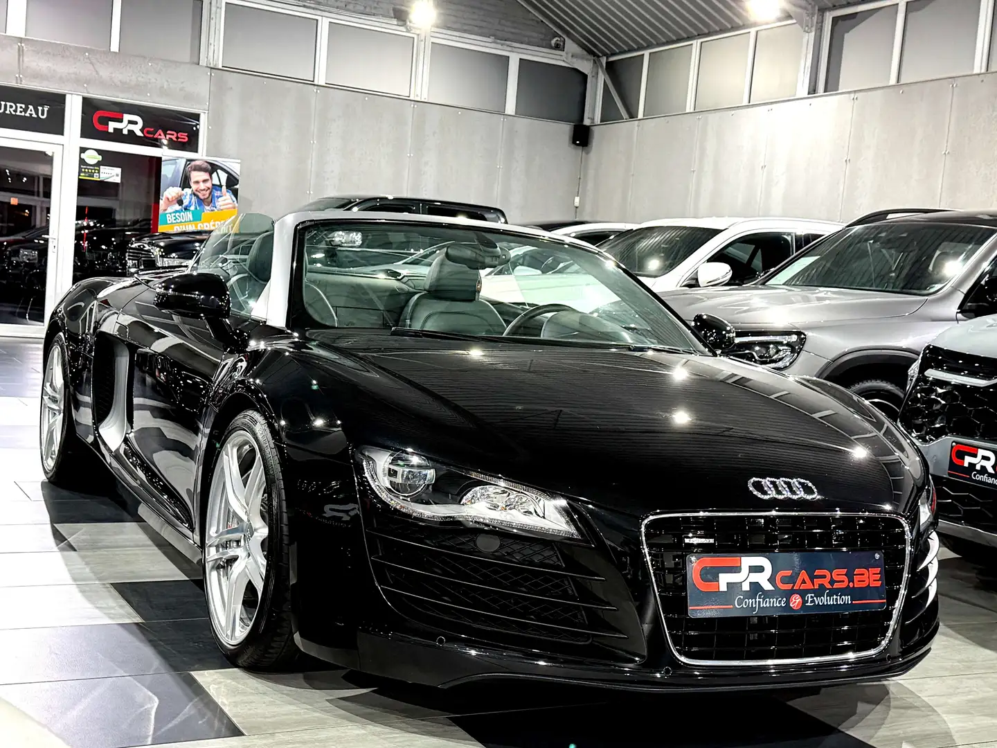 Audi R8 Spyder 4.2i V8 Quattro FSI S-Tronic Full Hist. Noir - 2
