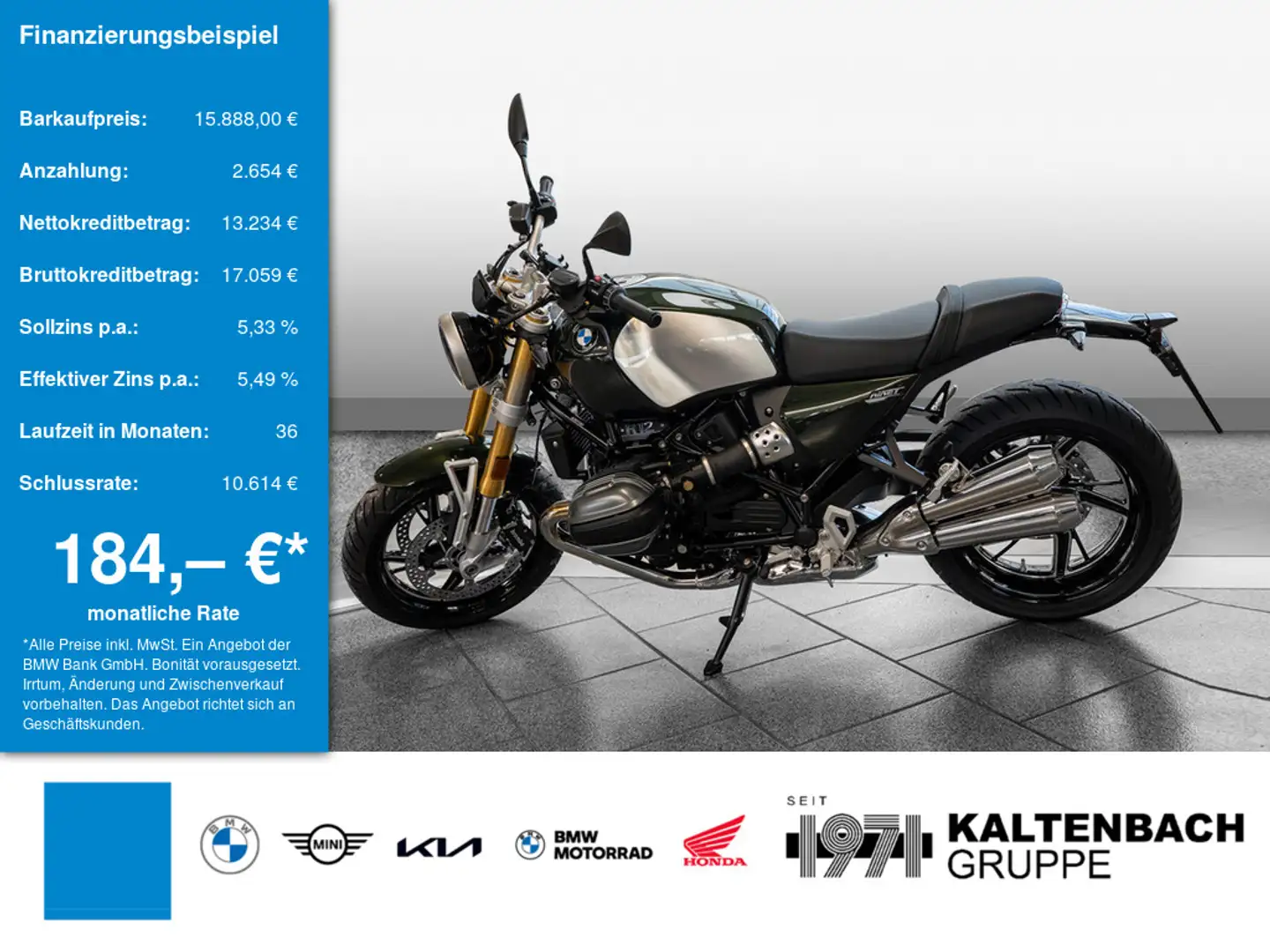 BMW R 12 nineT KOMFORT-P. GRIFFHEIZUNG LED Grün - 1